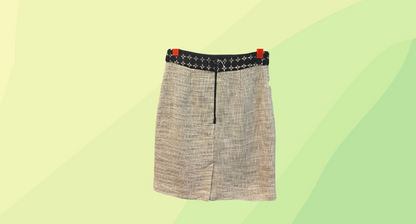 Farage Tweed Skirt - Size 10 - Grey/Black