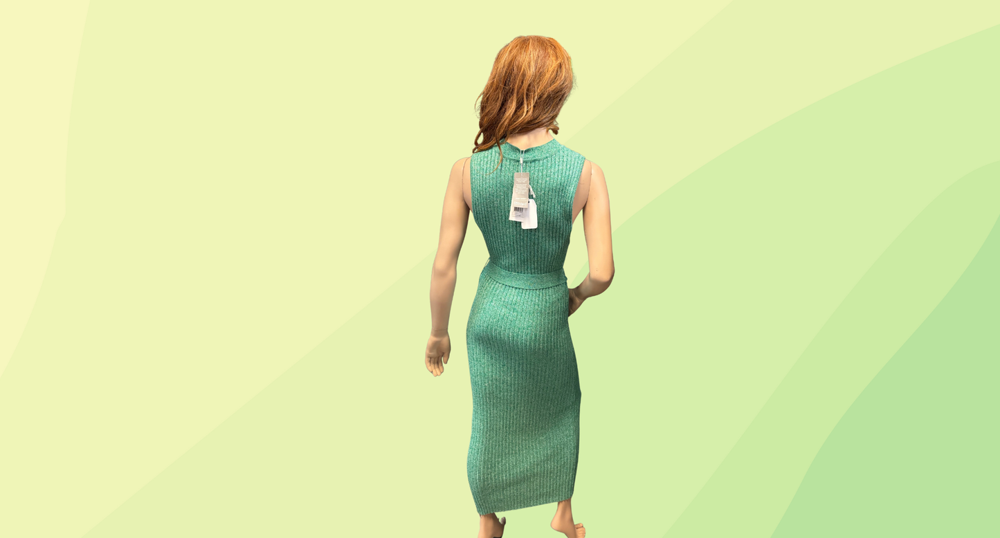 Tokito Resort Chic Knitted Dress RRP $99.95 - Size 12 - Teal