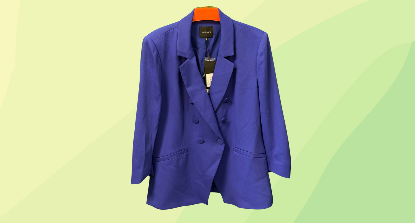 Portmans Jacket - Size 16 - Ultra Blue RRP $149.95