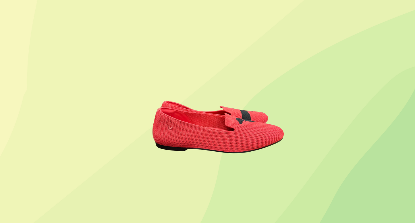 Vivaia Audrey Round-Toe Embroidered Loafer RRP $235 - Size 39.5 - Rose