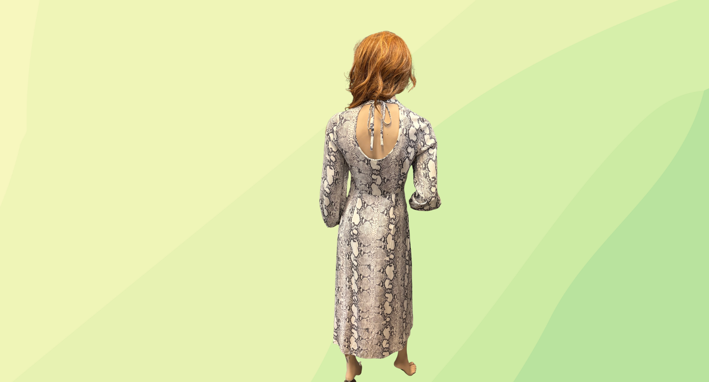 Piper Dress RRP $119.95 - Size 8 - Snake Print