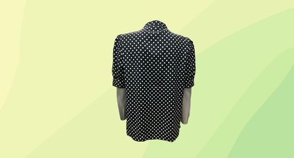 Portmans Blouse RRP $59.95 - Size 12 - Black/White Spot