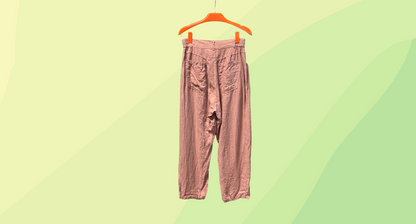 Aere Linen Pants - Size 12 - Dusty Pink