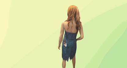 Poseur Strapless Lace Mini Dress RRP $399 - Size 16 - Dusty Blue