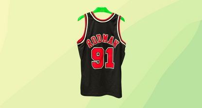 Mitchell & Ness Dennis Rodman 1997-98 Bulls Jersey - L - Black/Red