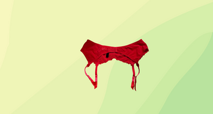 Hips & Curves Garter Belt - 3/4XL - Red