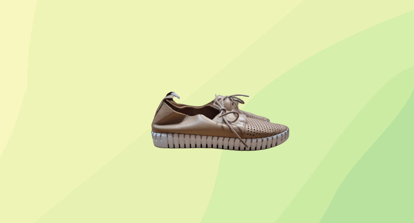 Midas Husto Leather Sneakers - Size 38 - Tan