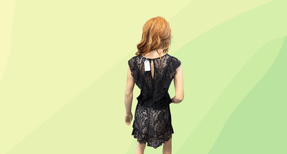 BB Dakota RSVP Lace Mini Dress RRP $115 - US 6 - Black/Pink