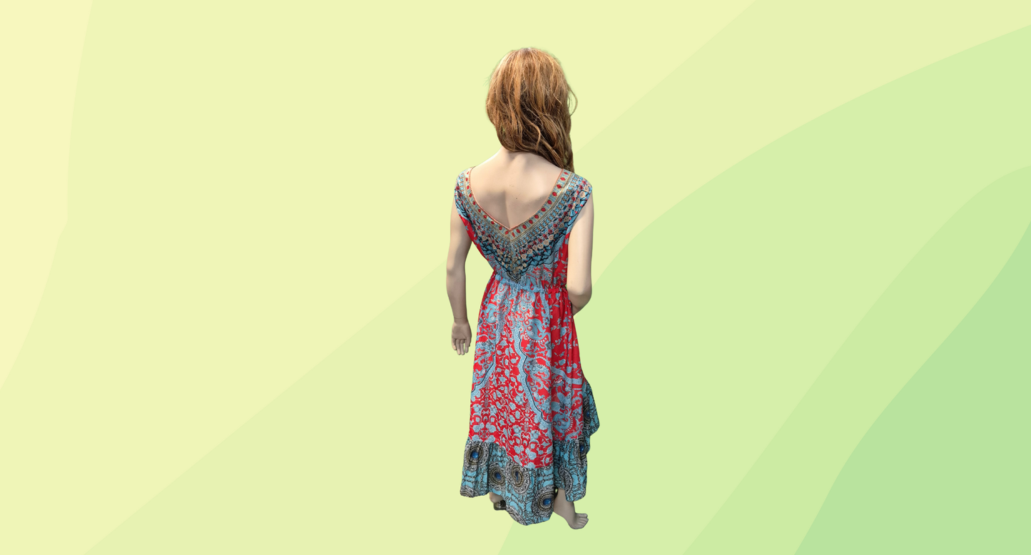 Autograph Miami Beach Hilo Dress RRP $149.99 - Size 26 - Blue/Orange