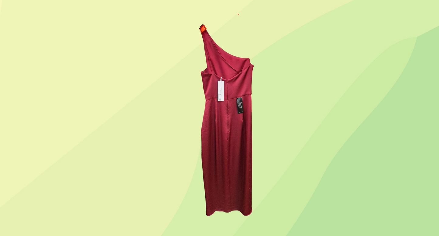 Forever New Haidee One Shoulder Midi Dress RRP $169.99 - Size 4 - Boysenberry