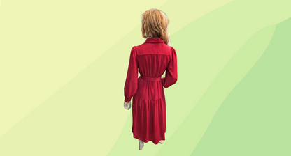 SAO by Dee Maxi Dress with Belt - M - Red