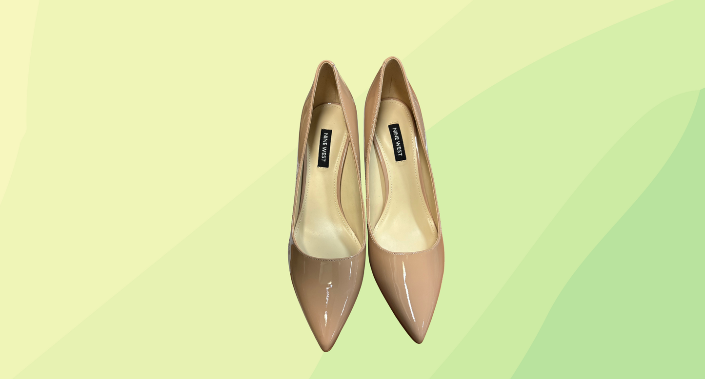 Nine West Mailin Pumps RRP $189.95 - Size 8.5 - Natural Patent