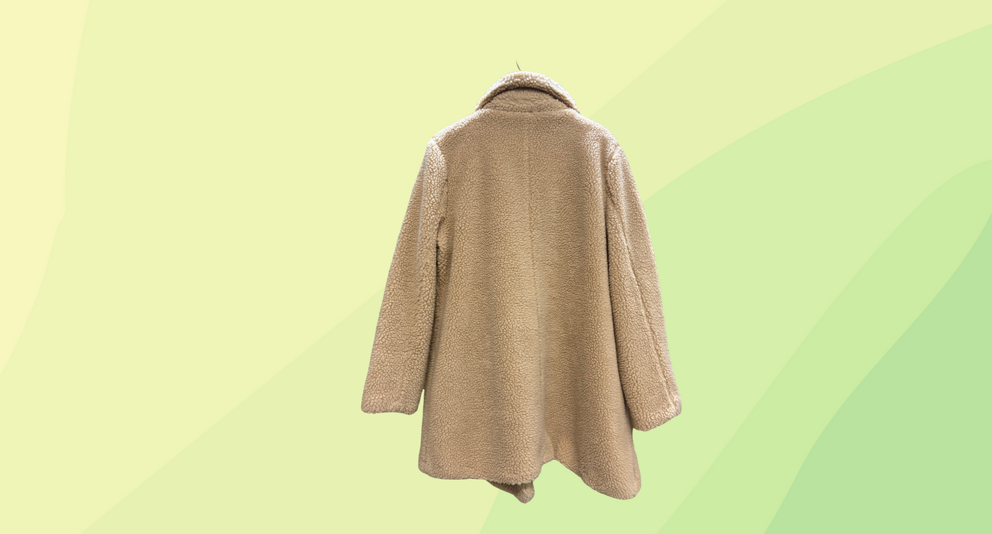 QED London Teddy Coat - Size 14 - Tan