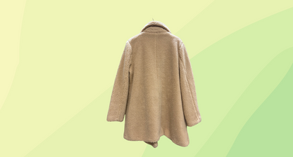 QED London Teddy Coat - Size 14 - Tan