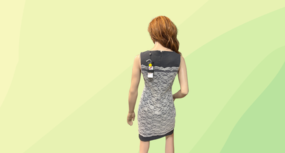 Events Lace Layer Dress RRP $179.95 - Size 12 - Graphite/White
