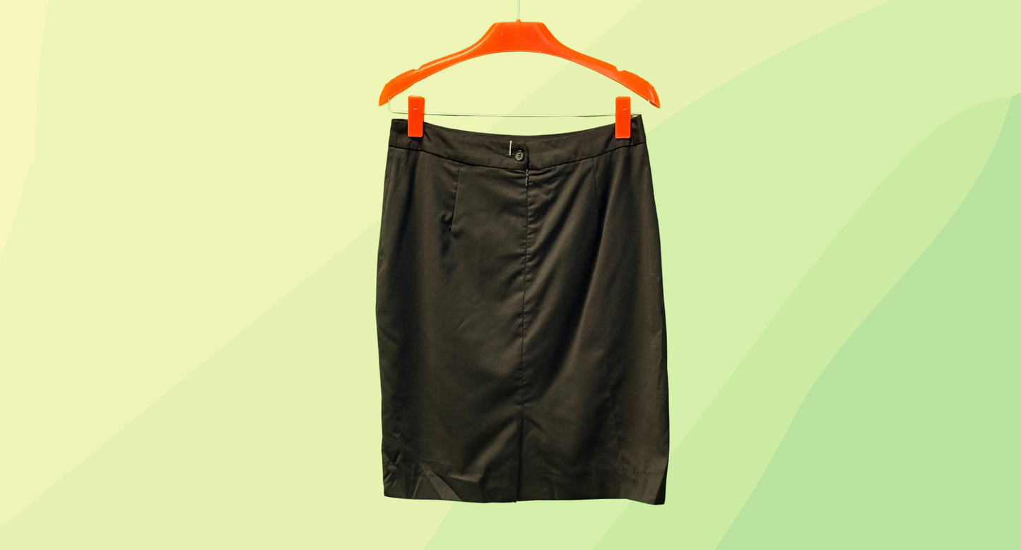 Farage Wool Skirt - Size 12 - Black
