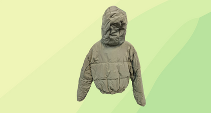 Ellese Bia Puffer Jacket - Size 8 - Khaki Green