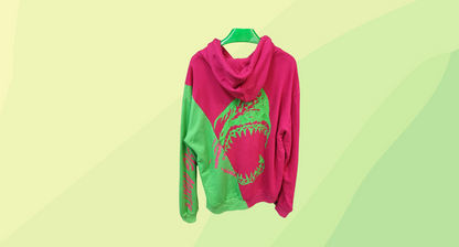 Tattletales Mens Hoodie - L - Fluro Pink/Green