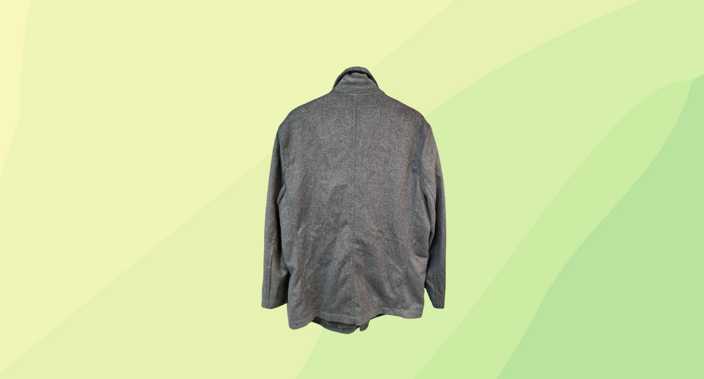 Brunswick Garments Mens Double Breasted Trench RRP $99.99 - L - Charcoal