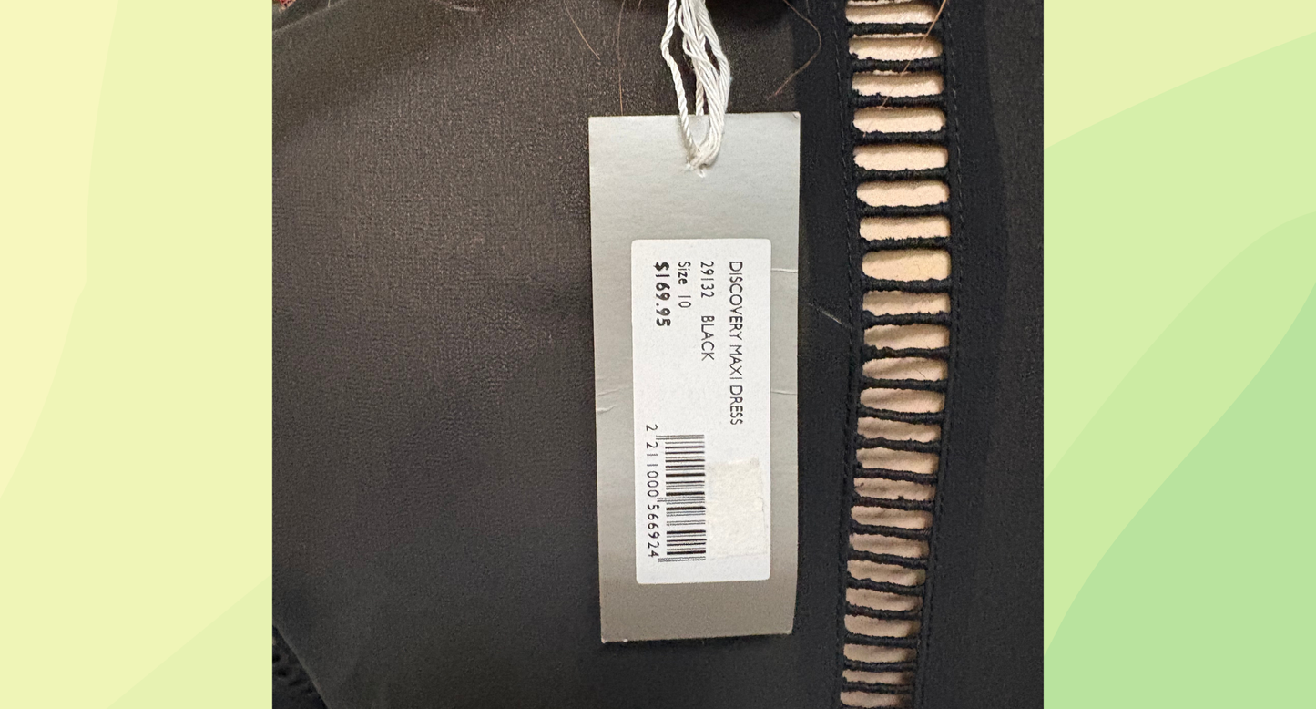 Sheike Discovery Maxi Dress RRP $169.95 - Size 10 - Black