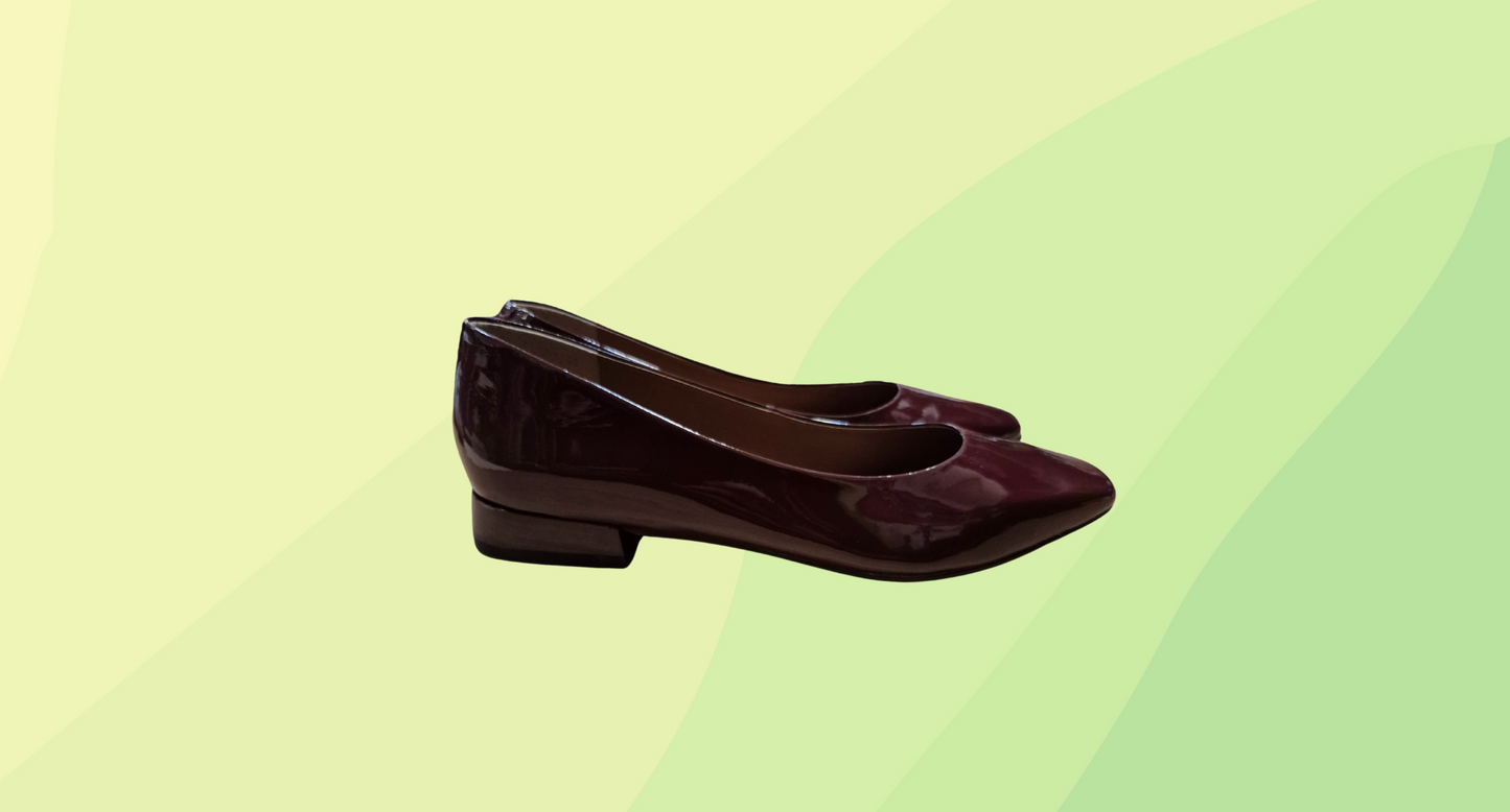 Chrissie Russia Flat Patent Leather - Size 39 - Burgundy