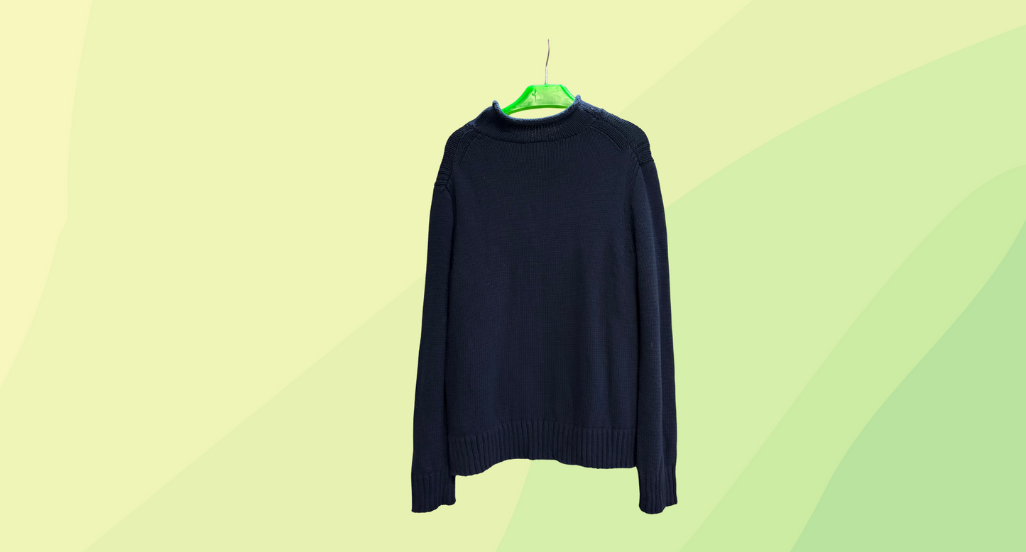 J Crew Rollneck Knit Sweater - XL - Navy