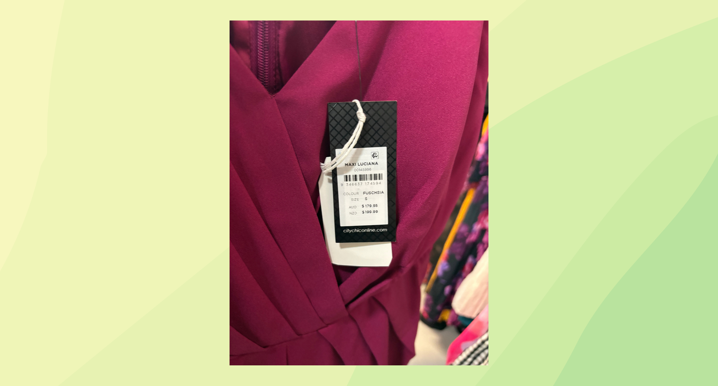 City Chic Luciana Maxi Dress - S - Fuchsia - RRP $179.95