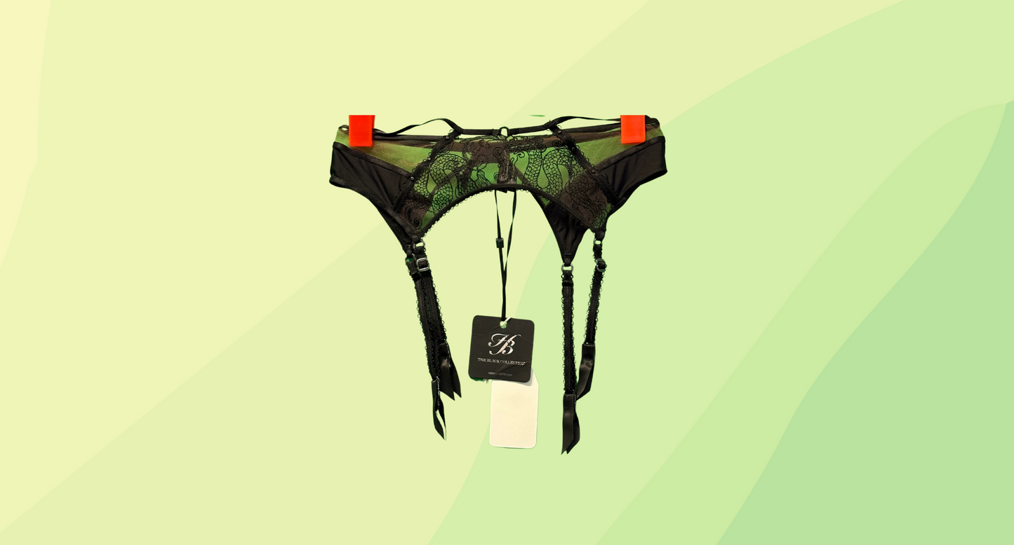 Honey Birdette Yasmina Suspender - S - Black