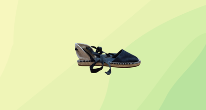 Country Road Porto Espadrille Flats - Size 40 - Black