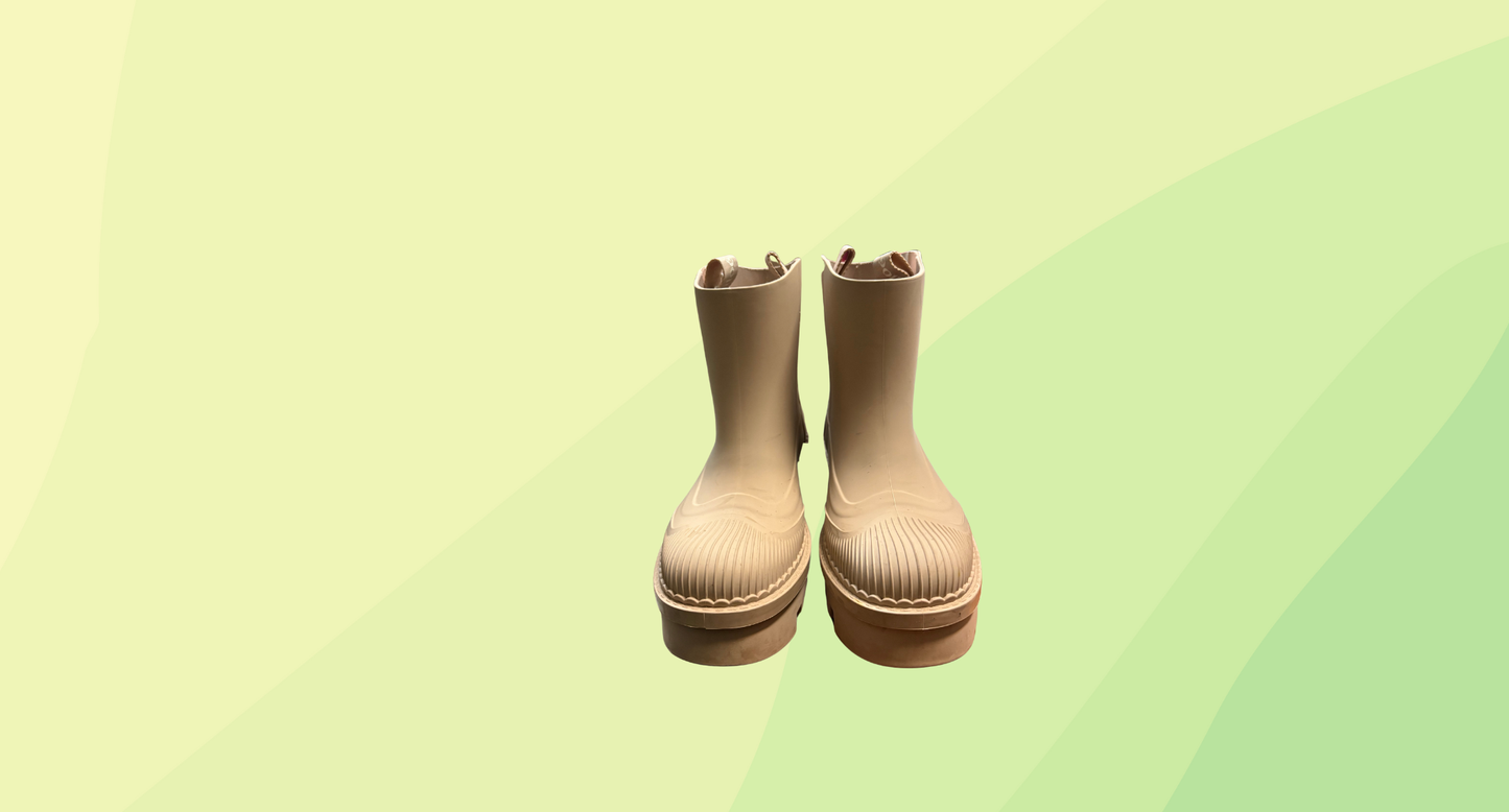 Chloe Raina Rain Boot - Size 36 - Beige