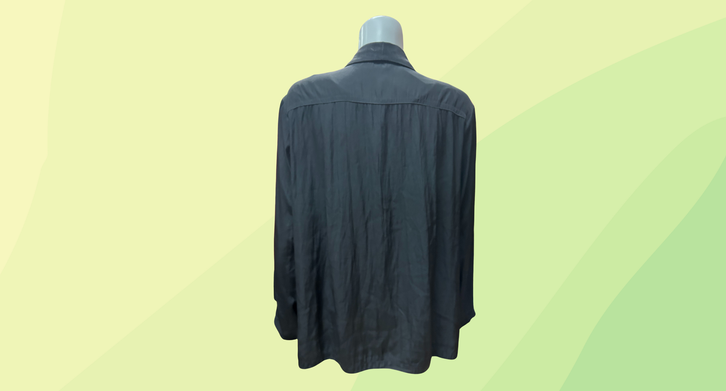 Mela Purdie Long Sleeve Shirt - Size 14 - Black