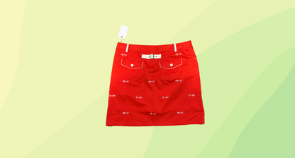 Louis Castel Golf Skort - Size 12 - Orange
