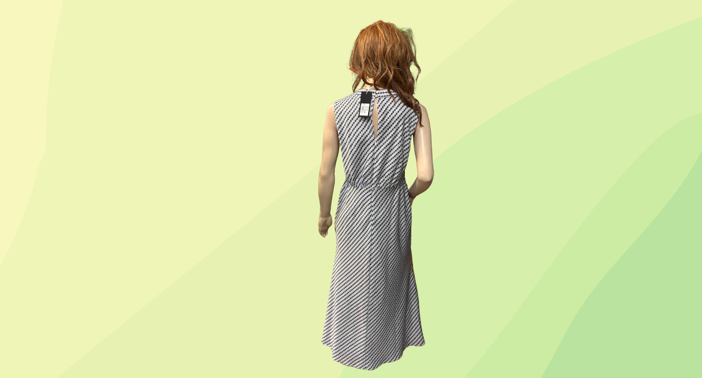 Portmans Geo Print Dress RRP $169.95 - Size 14 - Black/White
