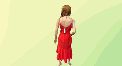 Forever New Isabella Belted Ruffle Hem Dress - Size 10 - Cherry Flame