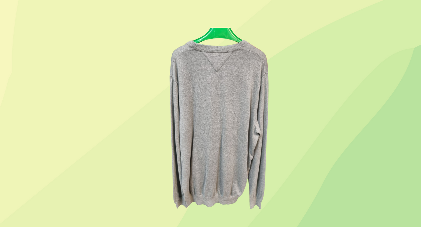 Tommy Hilfiger Mens Crew Neck Sweater - XL - Grey