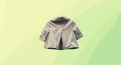 Chloe Baby Jacket - 6 months - Grey Pinstripe