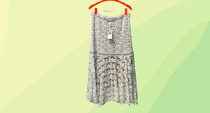 Michael Kors Mixed Floral Lace Skirt RRP $295 - Size 10 - White