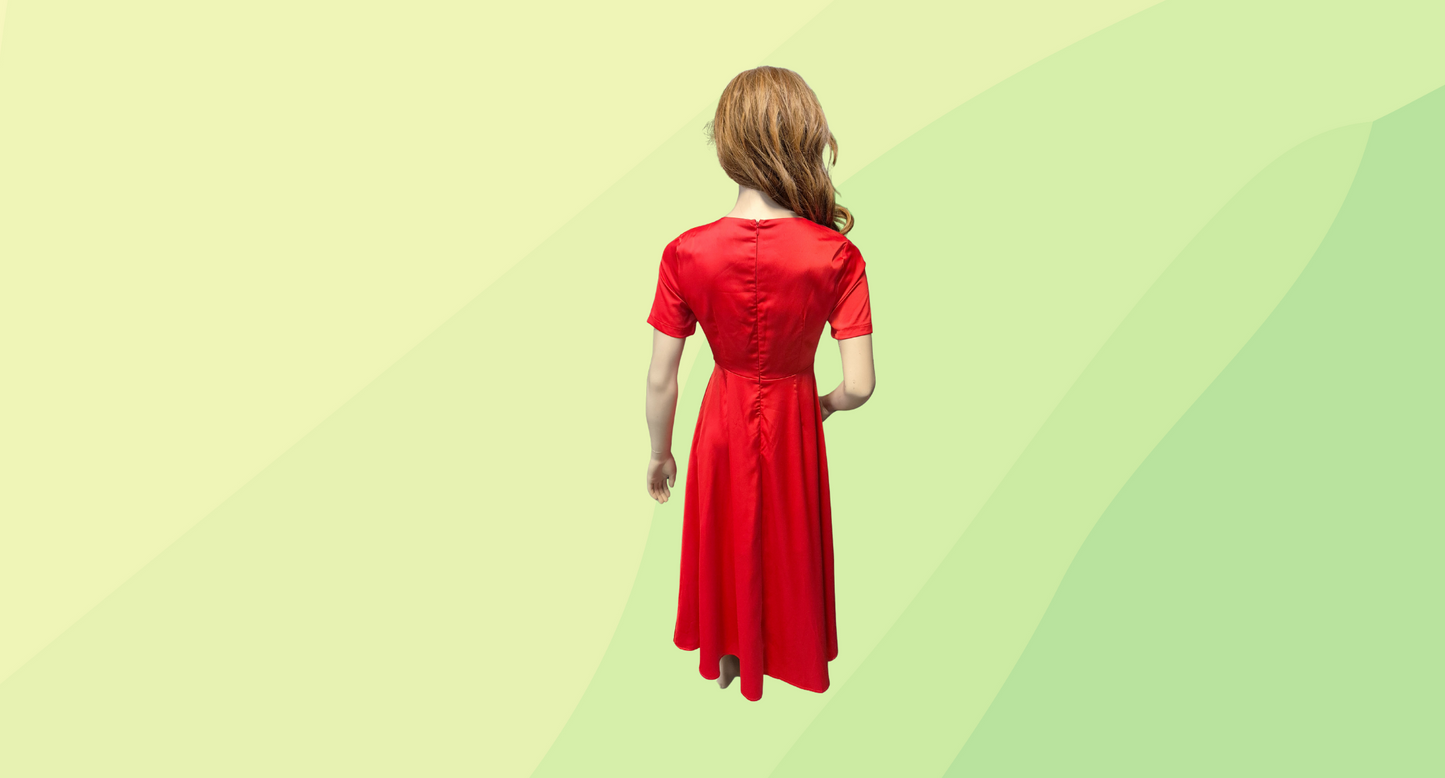 PassionFusion Charlotte Midi Dress RRP $99.95 - Size 8 - Red