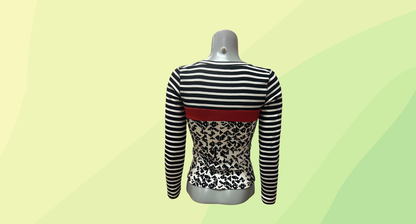 Marccain Top - XS - Black Red