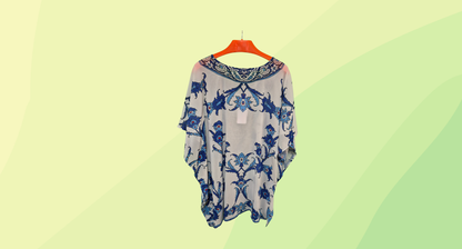 W Lane Floral Print Kaftan RRP $99.99 - S/M - Blue Multi