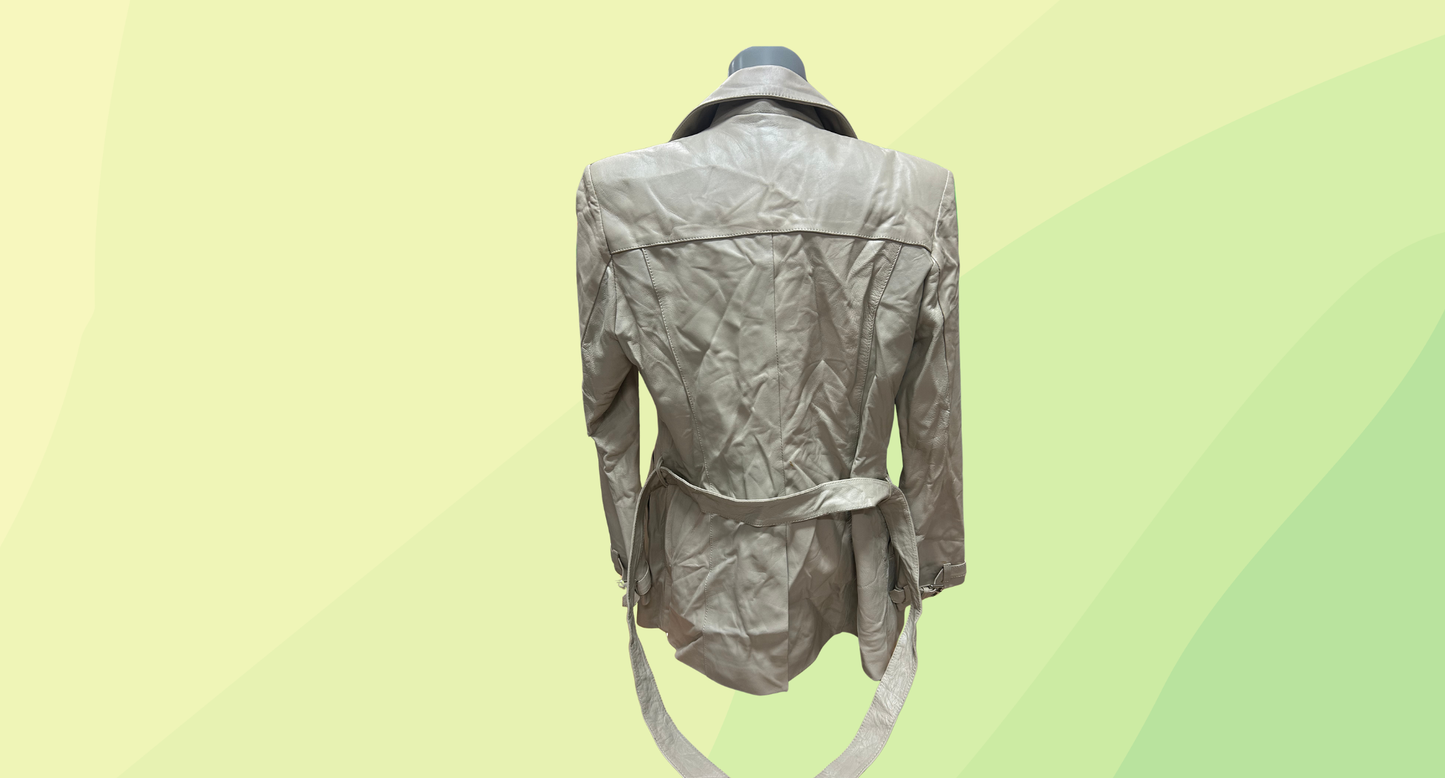 Dormeuil England Leather Jacket - S - Cream