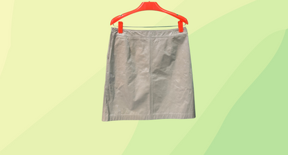 Escada Leather Rock Skirt RRP $857 - Size 8 - Khaki