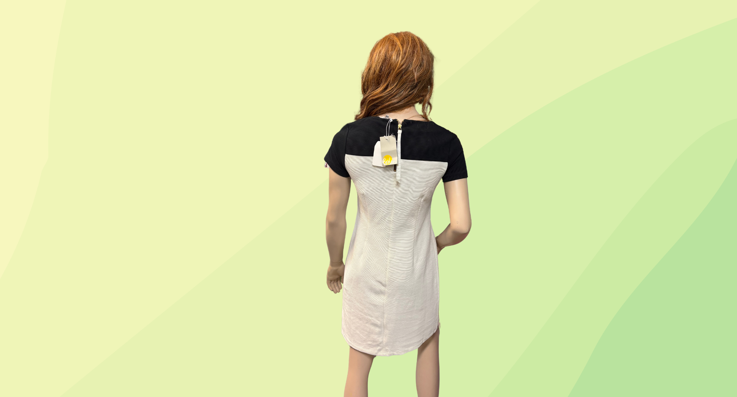 Boden Shift Dress - Size 10 - Black/Cream