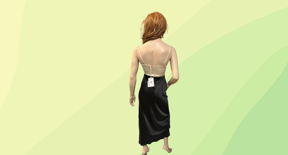 Runaway The Label Nico Slip Dress RRP $119 - XS - Sand/Black