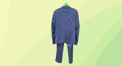 YD Mens Edward 2 Pce Suit - Jacket (M) - Pants (32) - Blue