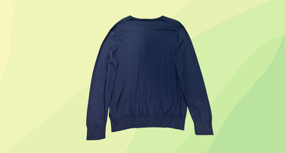 Calvin Klein Mens Supima Cotton Crewneck Knit - L - Navy