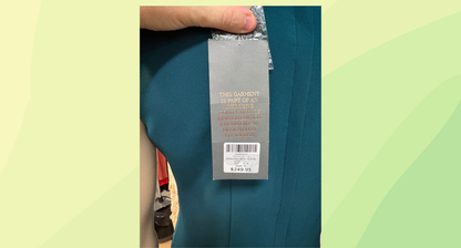 Liz Jordan Shani Dress w/Beaded Detail - Size 10 - Deep Teal - RRP $249.95