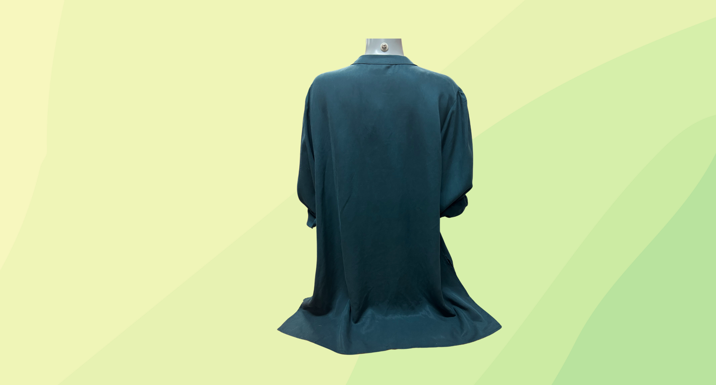 Refinity City Chic Simple Rhythm Shirt RRP $129.95 - M - Teal