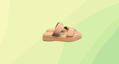 Isabella Corfu Leather Slides RRP $159.95 - Size 40 - Tan