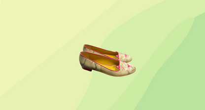 Charlotte Olympia Limited Edition Kitty Ballet Flats - Size 38 - Marble/Pink